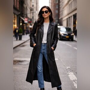 🖤 LNR by La Nouvelle Renaissance Genuine Leather Long Coat 🖤